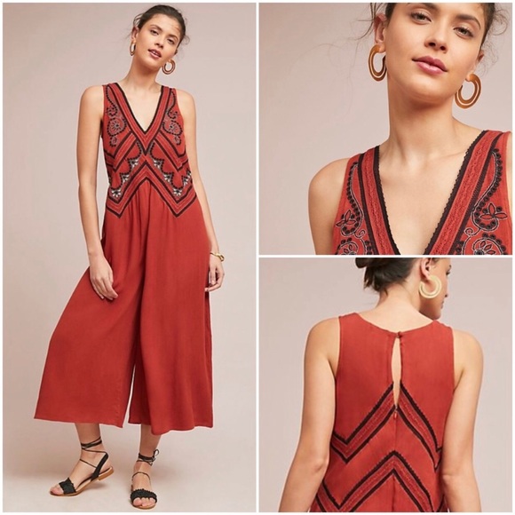 Anthropologie Maeve Wide-Leg Desert Jumpsuit NWT - Picture 3 of 8